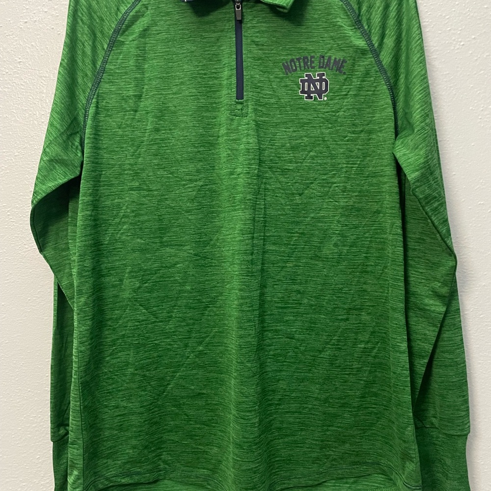 Green Notre Dame Quarter-Zip Pullover